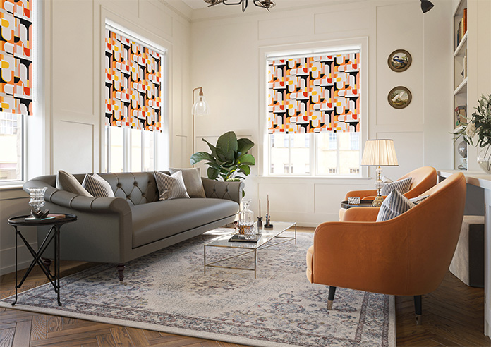 Archways, Orange - Twist&Fit Roller Blind - Image 7